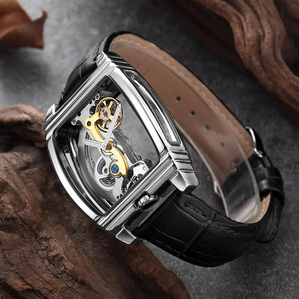 Transparent Turbillon Automatic Watch