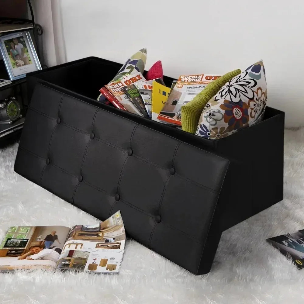 Mod Leather Footstool